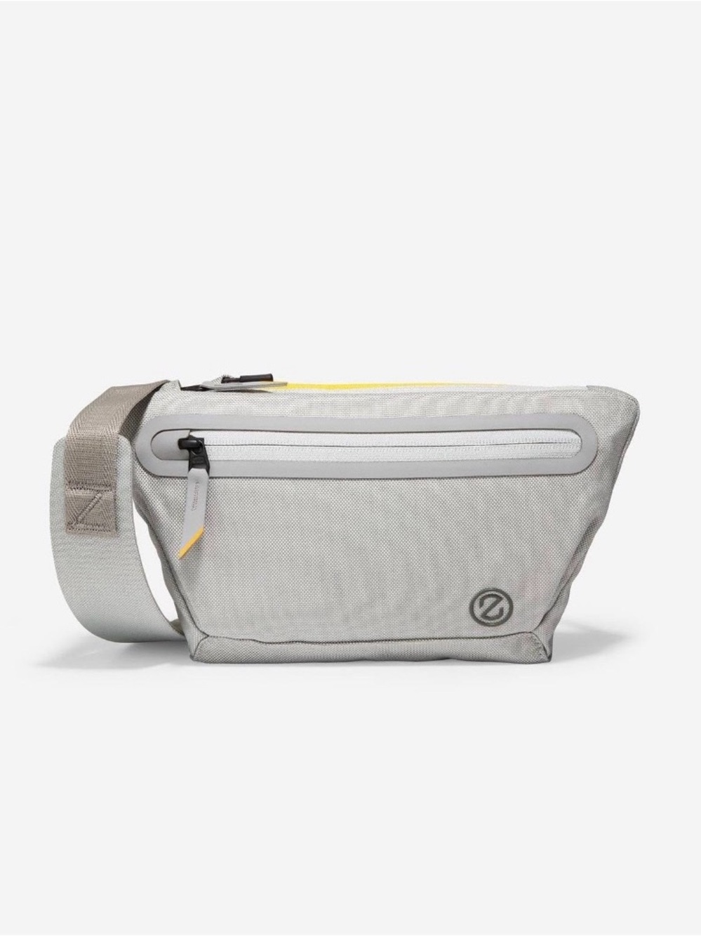 Cole Haan Zerøgrand  Light Gray Belt Bag with Yellow Accent